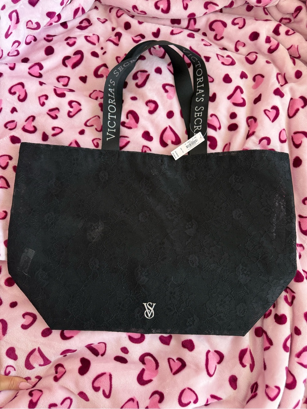 Victoria's Secret Black Lace Tote NWT